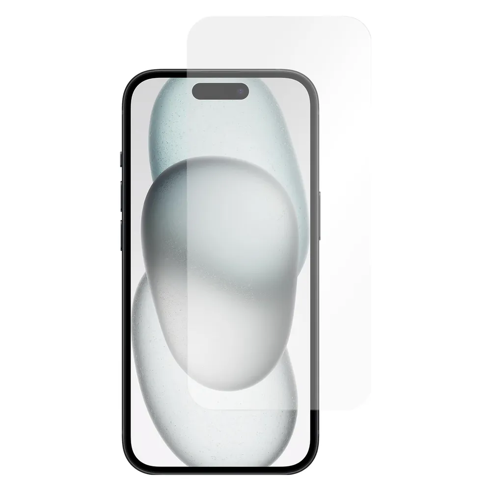 Cazy Schutzglass Kompatibel mit iPhone 15 Tempered Glass Hülle Kompatibel - Transparant