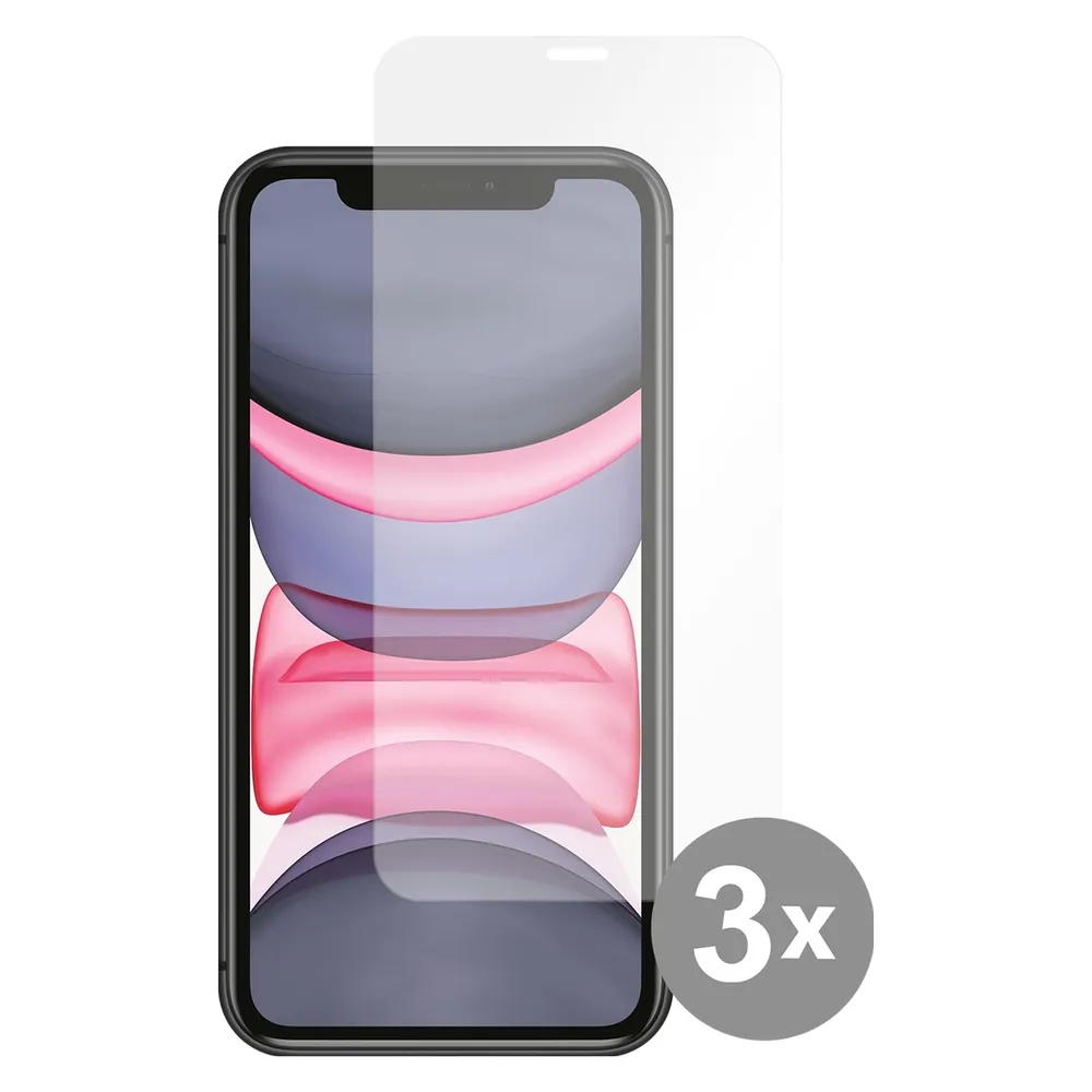 Cazy Displayschutzfolie aus gehärtetem Glas für iPhone 11, Schutz vor Kratzern und Stössen, Einfach