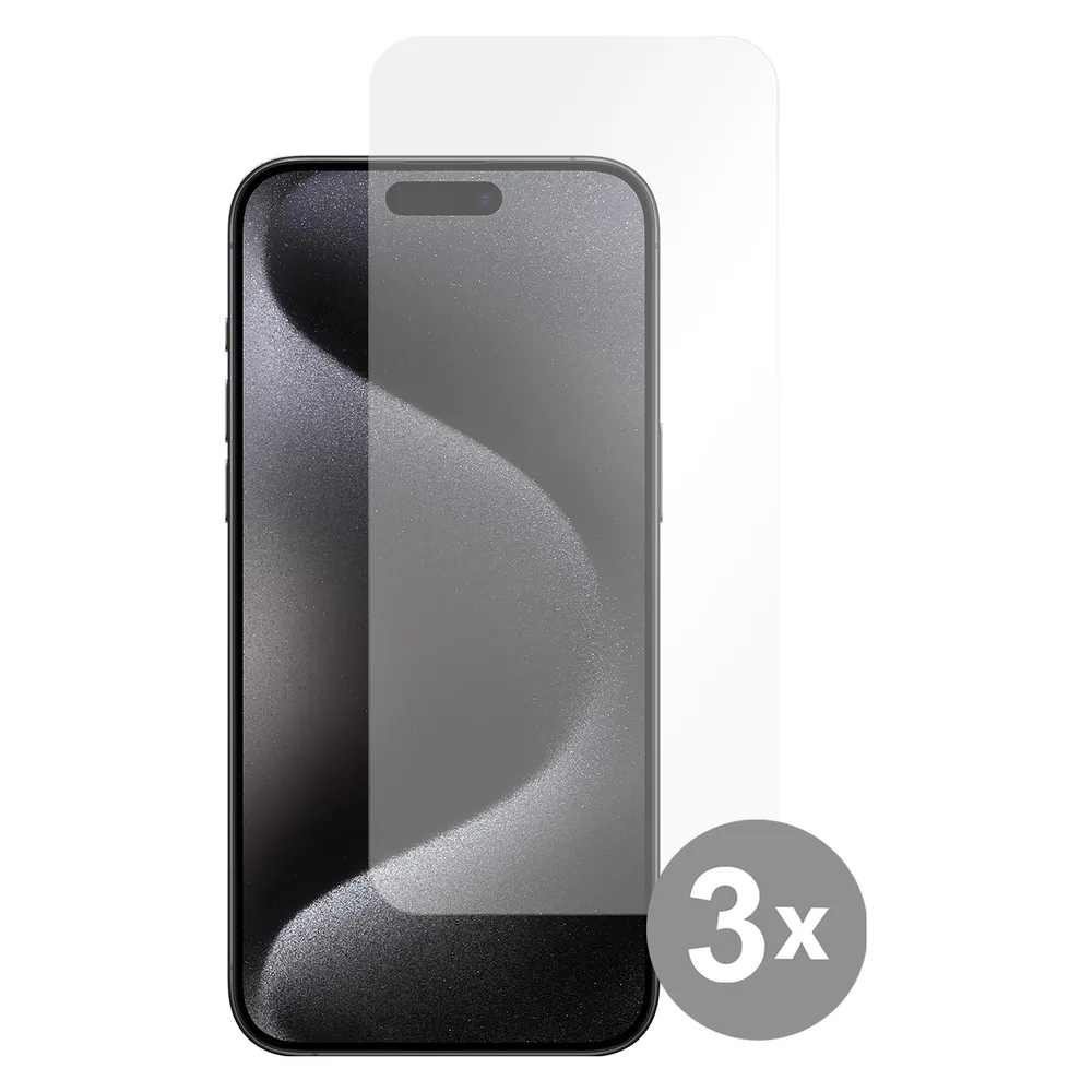 Cazy Displayschutzfolie aus gehärtetem Glas für iPhone 15 Pro Max, Schutz vor Kratzern und Stössen