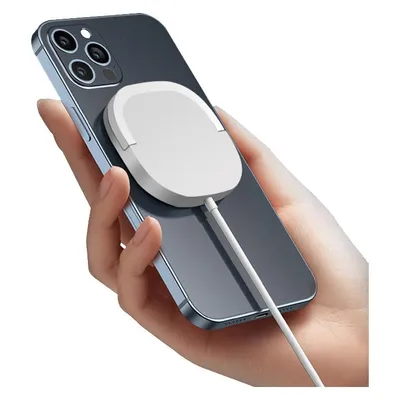 Cazy 2 in 1 Wireless Charger - 15W Magnetisches Ladegerät mit Telefonständer - Kompatibel mit