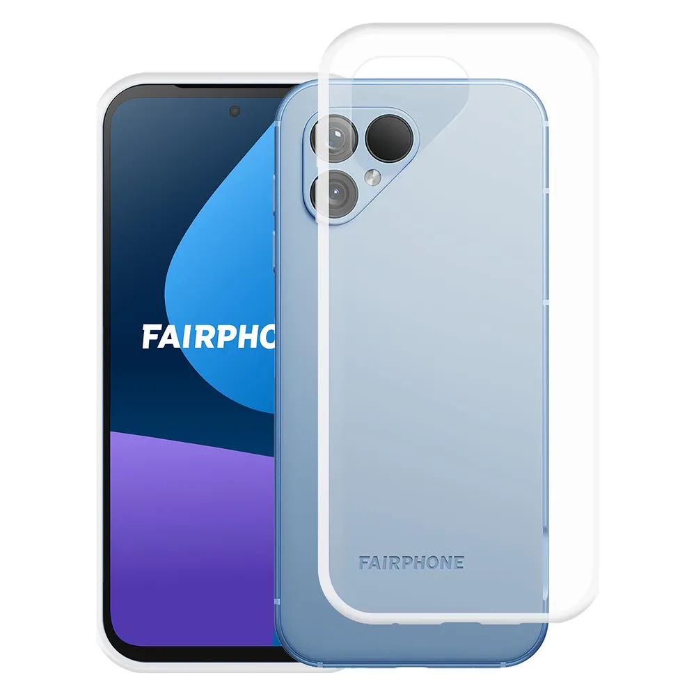 Cazy Silikon Hülle Kompatibel mit Fairphone 5 - Soft TPU Schutz - Transparant