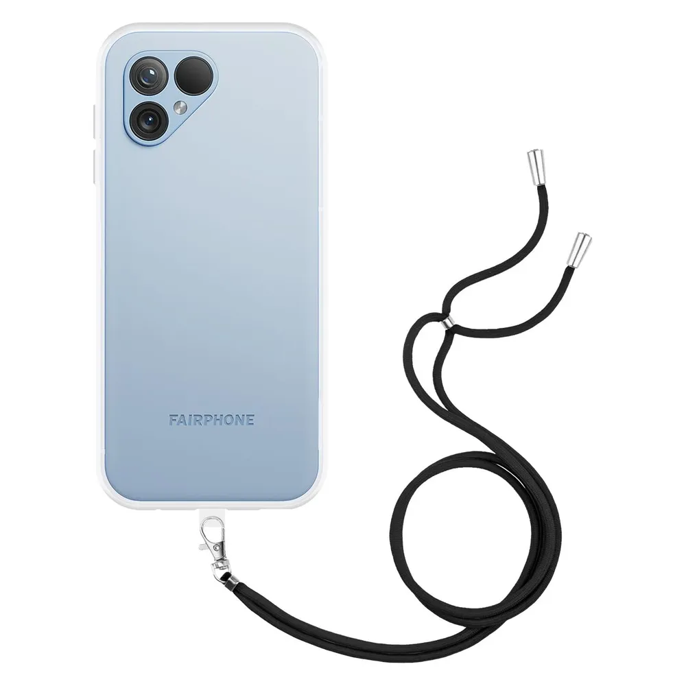 Cazy Handykette Hülle Kompatibel mit Fairphone 5 - Silikon Handyhülle mit Band Necklace Hülle -