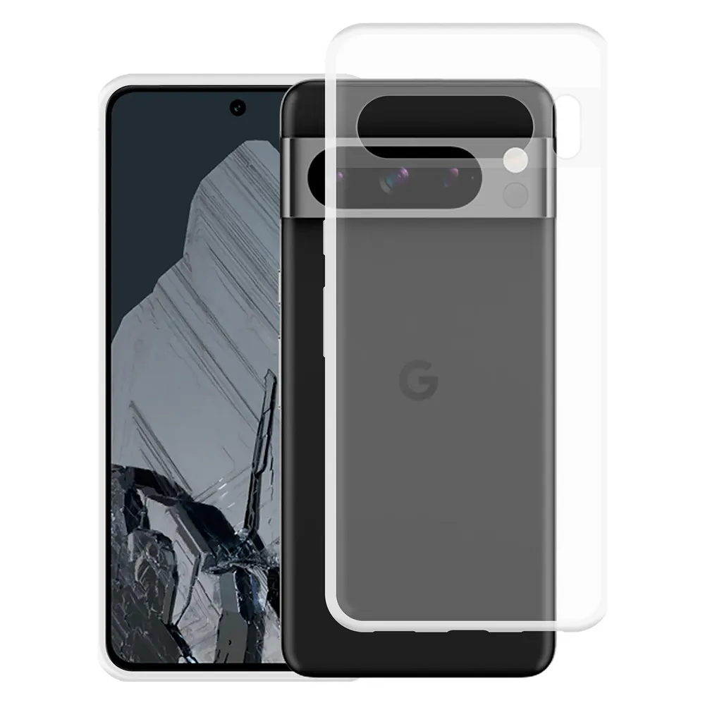 Cazy Silikon Hülle Kompatibel mit Google Pixel 8 Pro - Soft TPU Schutz - Transparant