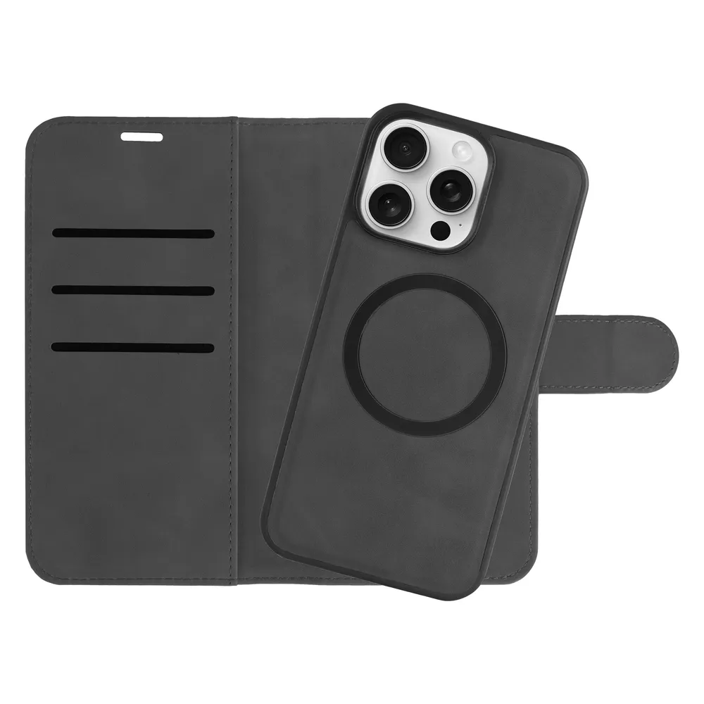 Cazy Abnehmbare Brieftaschenhülle für iPhone 15 Pro, Abnehmbare Hülle, Magfit, 2-in-1-Design