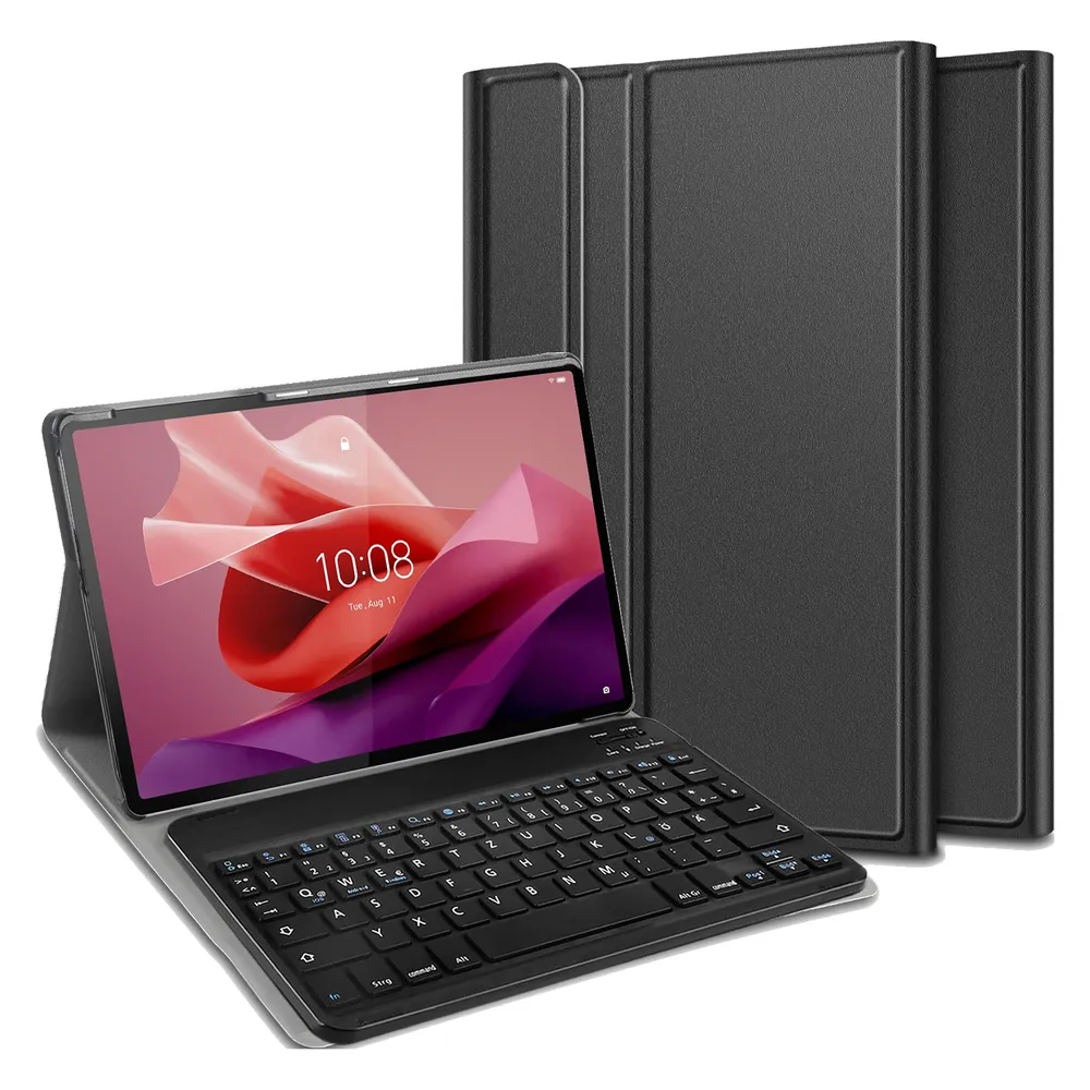Cazy Tastatur Hülle Kompatibel mit Lenovo Tab P12 - Schutz Etui mit magnetisch Abnehmbarer Tastatur - (DE, Lenovo Tab P12)