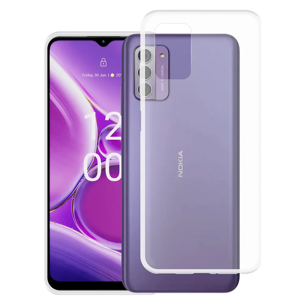 Cazy Silikon Hülle Kompatibel mit Nokia G42 - Soft TPU Schutz - Transparant