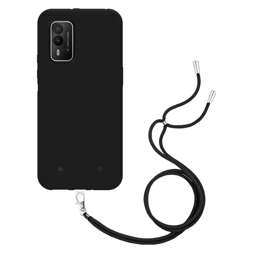 Cazy Handykette Hülle Kompatibel mit Nokia XR21 - Silikon Handyhülle mit Band Necklace Hülle -