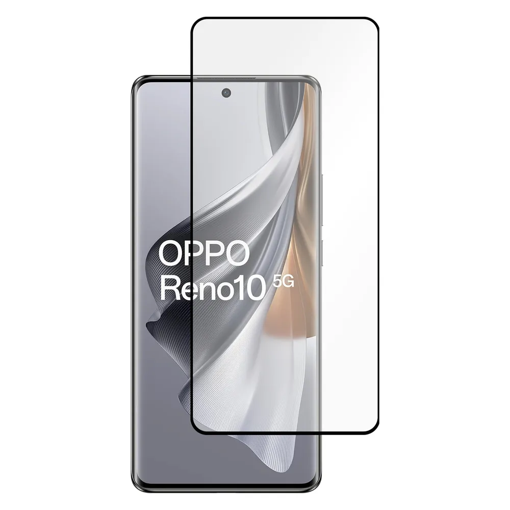 Cazy Schutzglass Kompatibel mit Oppo Reno10 5G - Tempered Glass Volle Abdeckung -