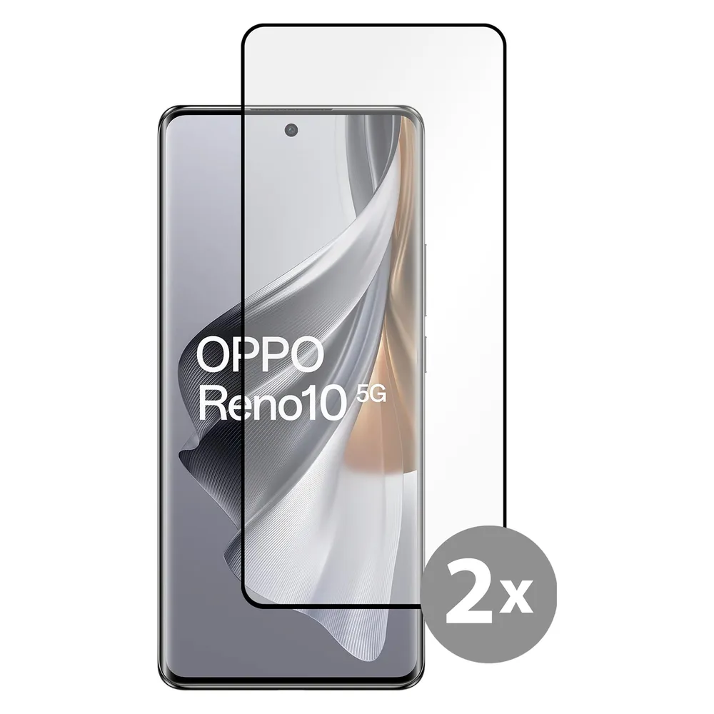 Cazy Schutzglass Kompatibel mit Oppo Reno10 5G - Tempered Glass Volle Abdeckung - - 2 Stück