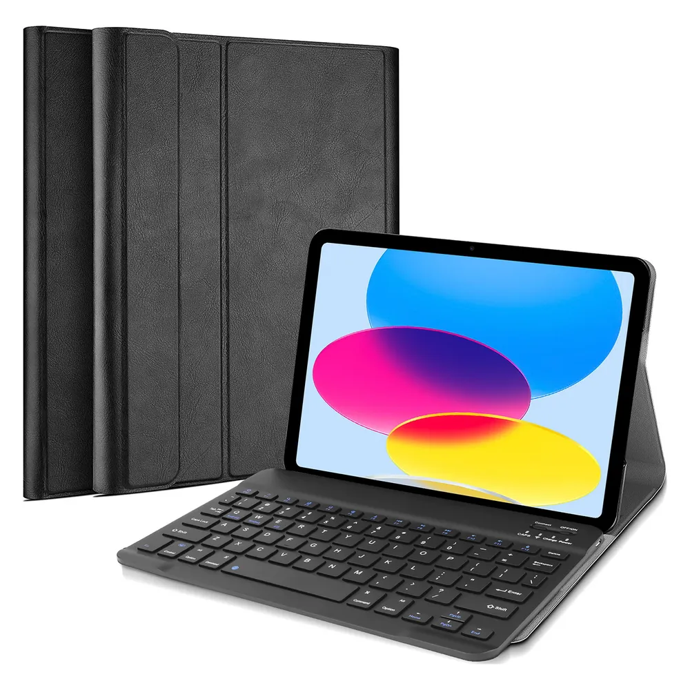 Cazy Tastatur Hülle Kompatibel mit iPad 2022 (10th Gen) - Schutz Etui mit magnetisch Abnehmbarer Tastatur (DE