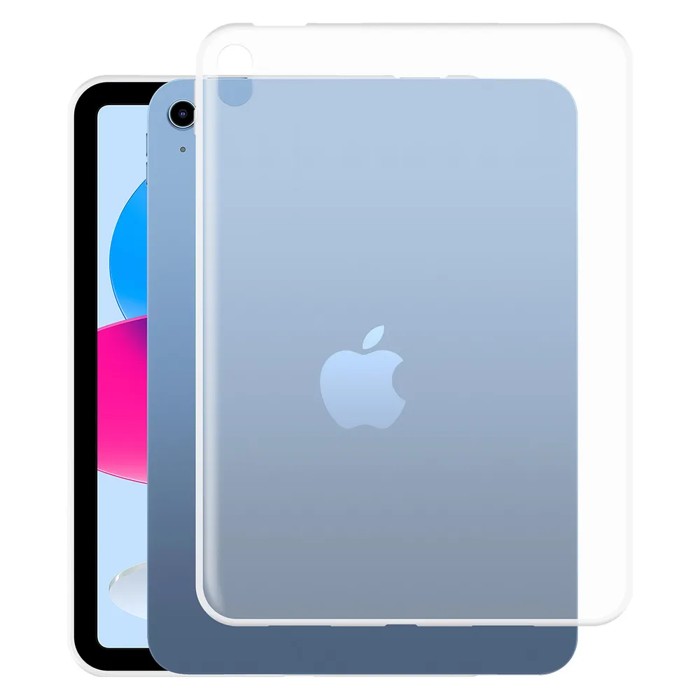 Cazy Silikon Hülle Kompatibel mit iPad 2022 (10th Gen) - Soft TPU Schutz - Transparant (Apple iPad 2022