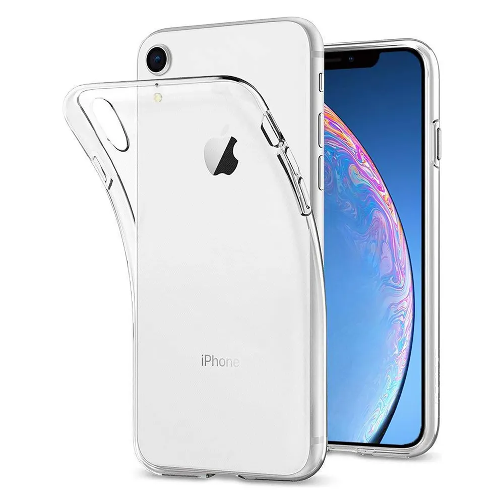 Cazy Silikon Hülle Kompatibel mit iPhone Xr - Soft TPU Schutz - Transparant
