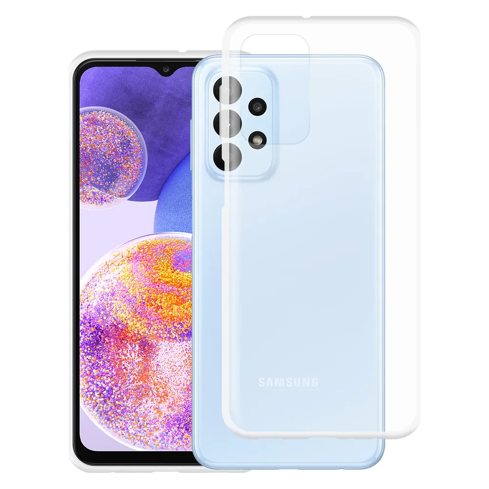 Cazy Silikon Hülle Kompatibel mit Samsung Galaxy A23 - Soft TPU Schutz - Transparant