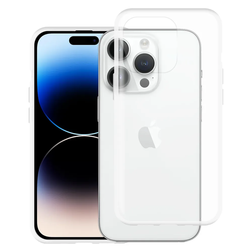 Cazy Silikon Hülle Kompatibel mit iPhone 14 Pro - Soft TPU Schutz - Transparant
