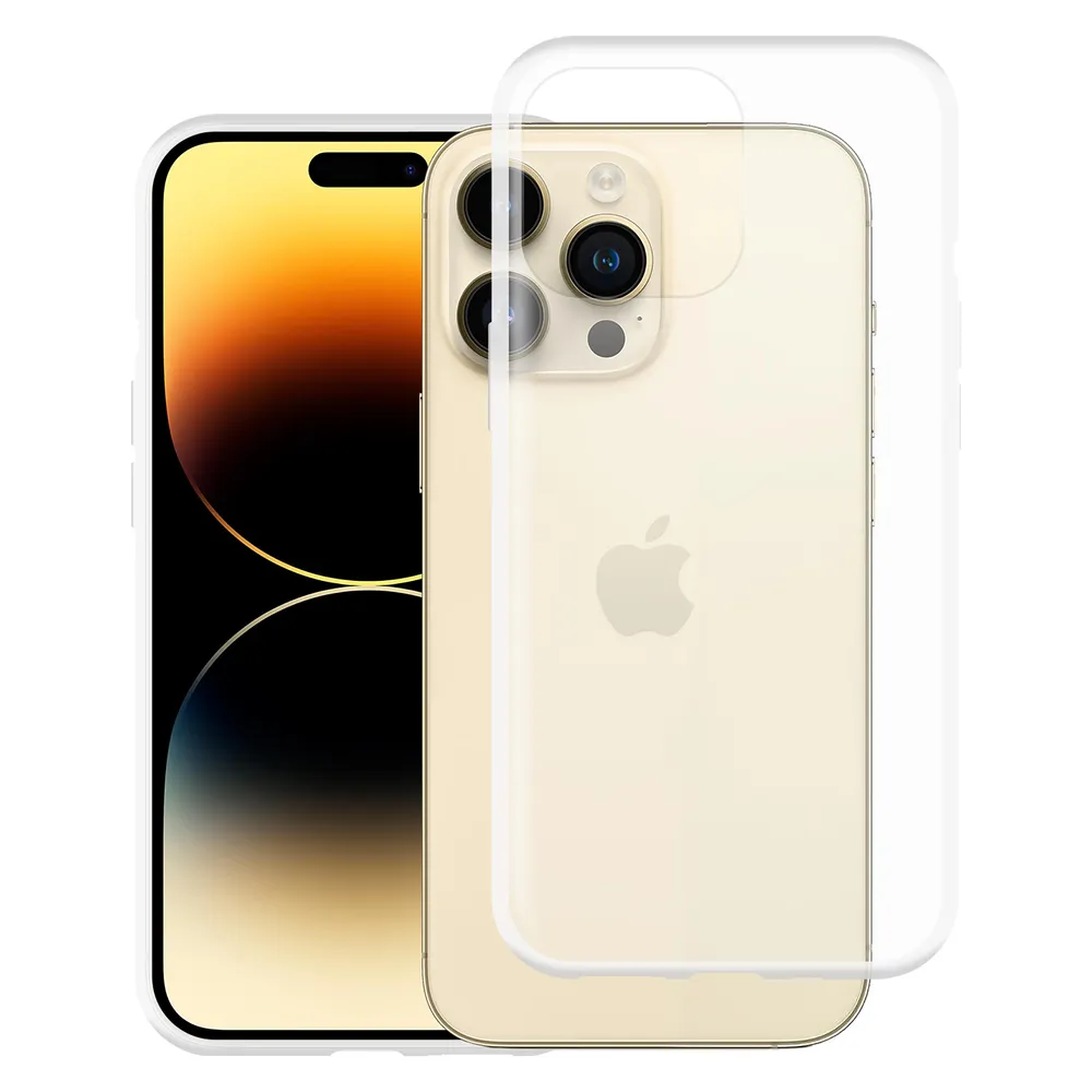 Cazy Silikon Hülle Kompatibel mit iPhone 14 Pro Max - Soft TPU Schutz - Transparant