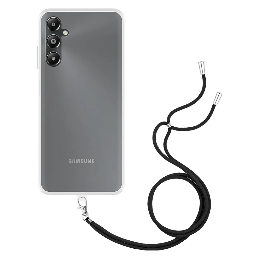 Cazy Handykette Hülle Kompatibel mit Samsung Galaxy A05s - Silikon Handyhülle mit Band Necklace Hülle -