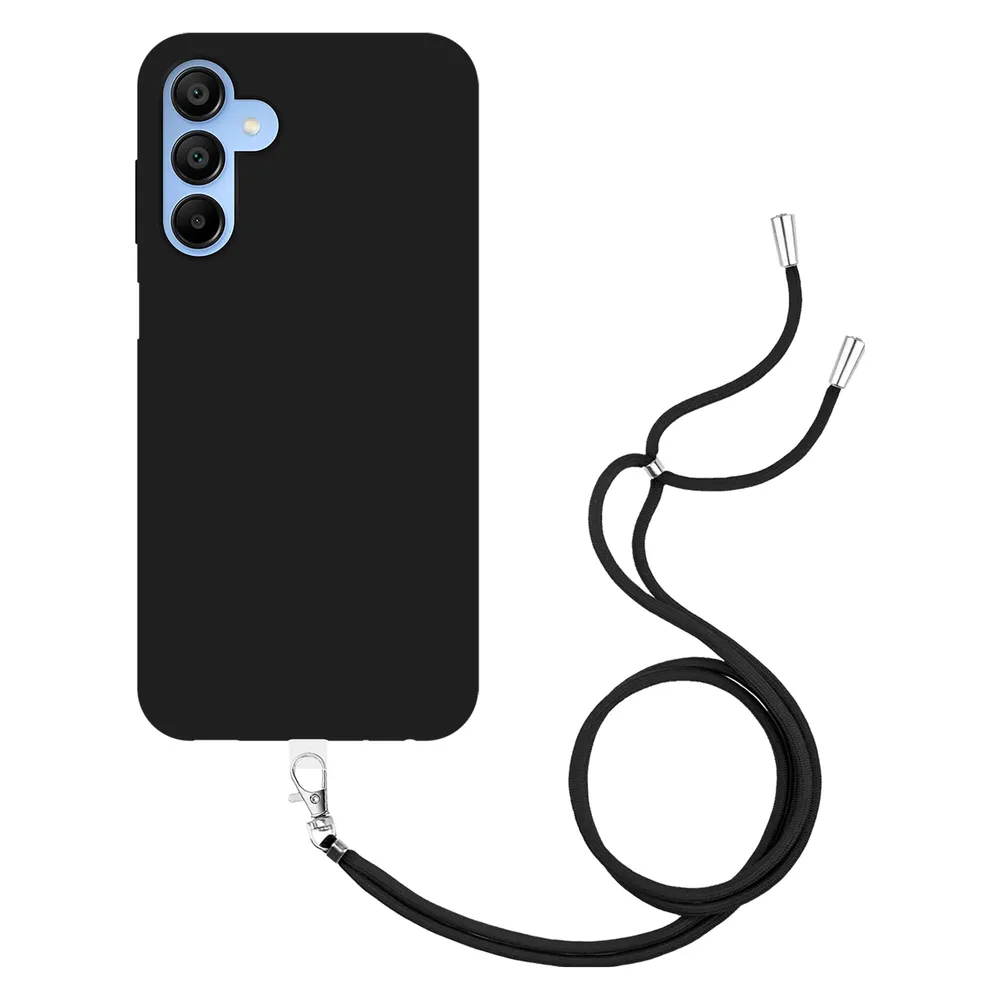 Cazy Handykette Hülle Kompatibel mit Samsung Galaxy A15 / A15 5G - Silikon Handyhülle mit Band Necklace