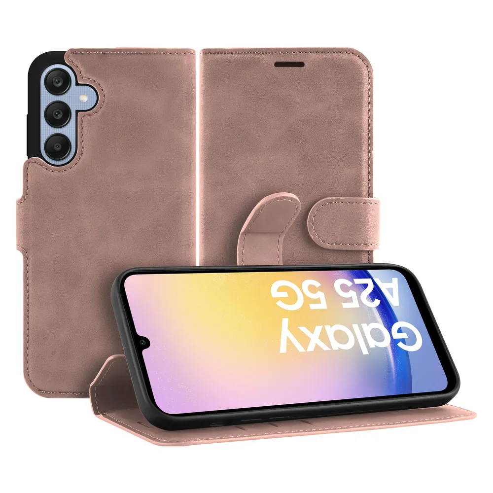 Cazy Premium-Geldbörsen-Etui für Samsung Galaxy A25, Magnetisches Geldbörsen-Etui, Kartenfächer, Ständer (Samsung Galaxy A25)