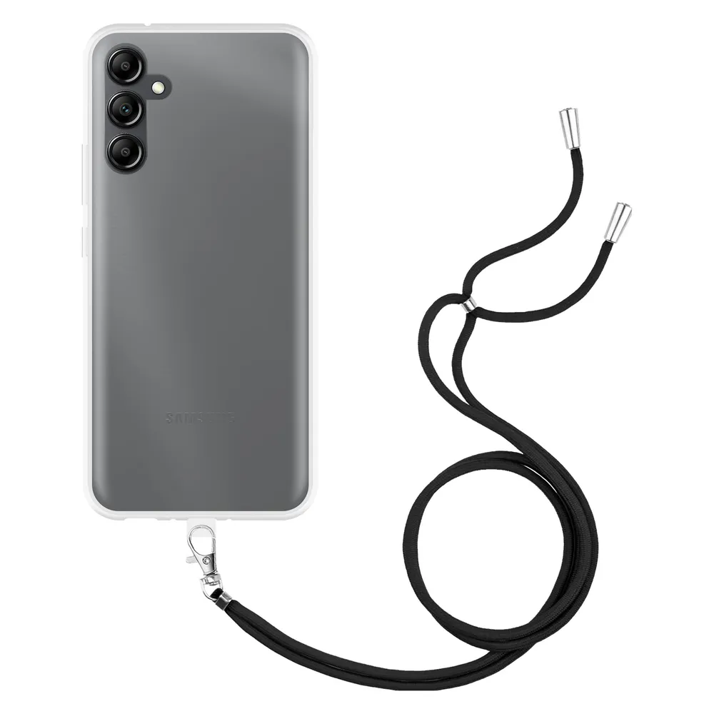 Cazy Handykette Hülle Kompatibel mit Samsung Galaxy A34 - Silikon Handyhülle mit Band Necklace Hülle -