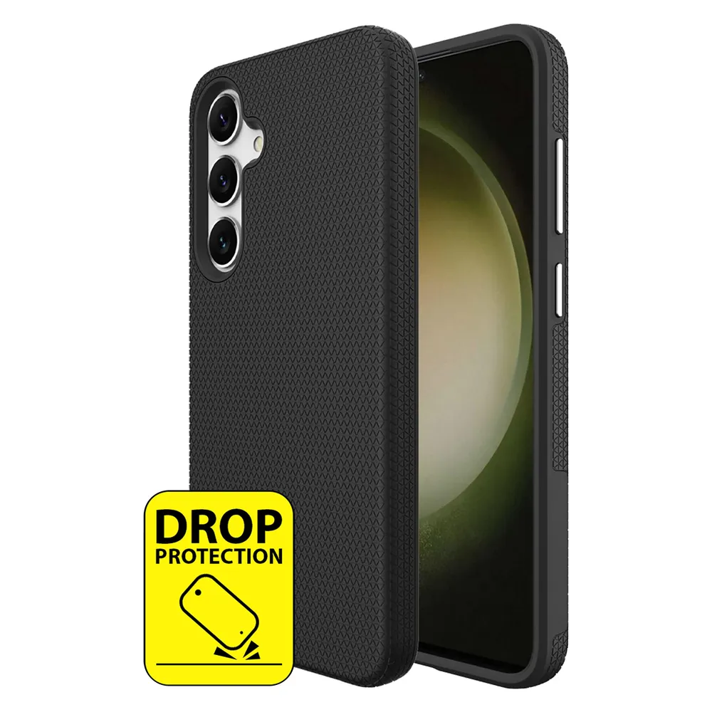 Cazy Robuste Strukturhülle für Samsung Galaxy S24, TPU und PC Material, Rutschfeste Textur -