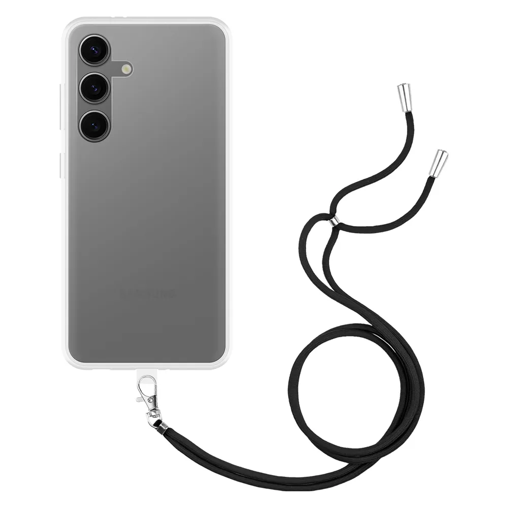 Cazy Handykette Hülle Kompatibel mit Samsung Galaxy S24 - Silikon Handyhülle mit Band Necklace Hülle -