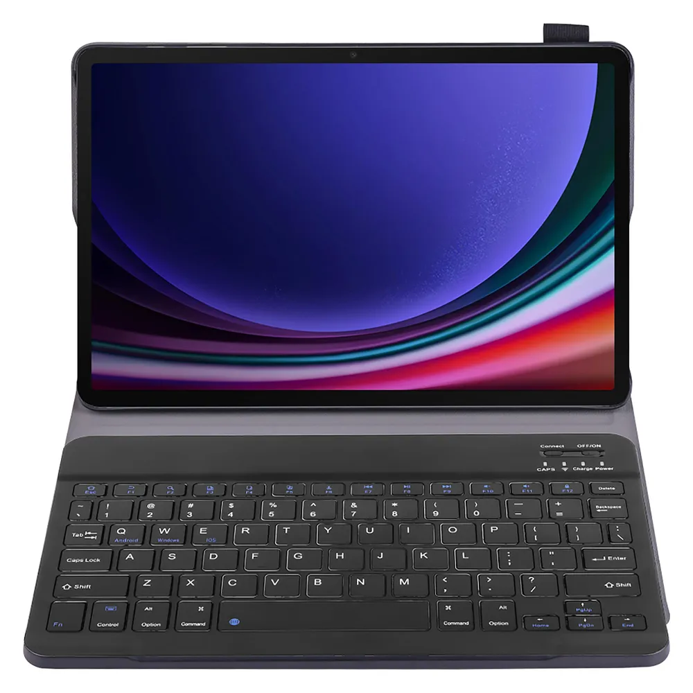 Cazy Tastatur Hülle Kompatibel mit Samsung Galaxy Tab S9 / S9 FE - Schutz Etui mit magnetisch Abnehmbarer (US, Samsung Galaxy Tab S9, Samsung Galaxy Tab S9 FE)