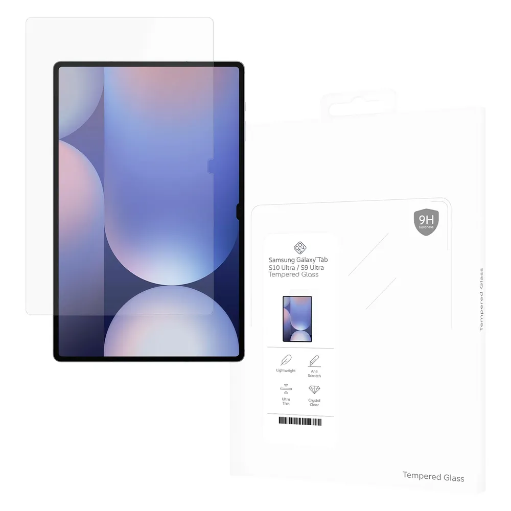 Cazy Schutzglass Kompatibel mit Samsung Galaxy Tab S9 Ultra - Displayschutz Tempered Glass - Transparant (1 Stk., Samsung Galaxy Tab S10 Ultra, Samsung Galaxy Tab S9 Ultra)