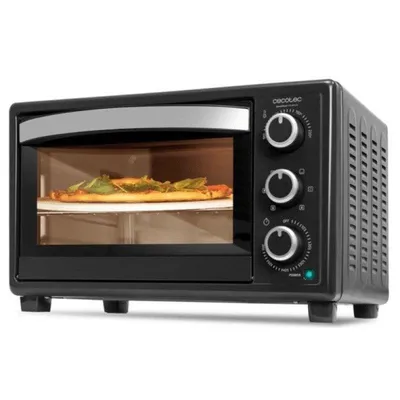 Minibackofen Cecotec Bake&Toast 2600 Black 4Pizza 26L 1500W 6 Funktionen Schwarz