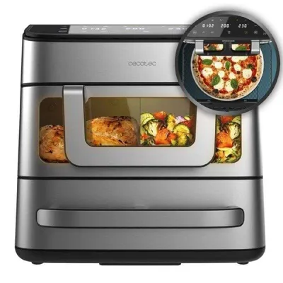 Heißluftfritteuse Cecotec Cecofry Foodcourt 18000 18L 2700W Doppelzone Pizzaofen