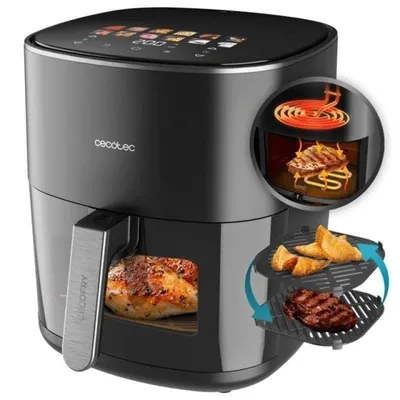 Heißluftfritteuse Cecotec Cecofry Grill Duoheat 6500 6.5L 2200W Doppelgrill LCD
