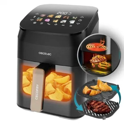 Heißluftfritteuse Cecotec Cecofry&Grill Smokin' 4500 4.5L 1900W Doppelgrill Touch Ahumador