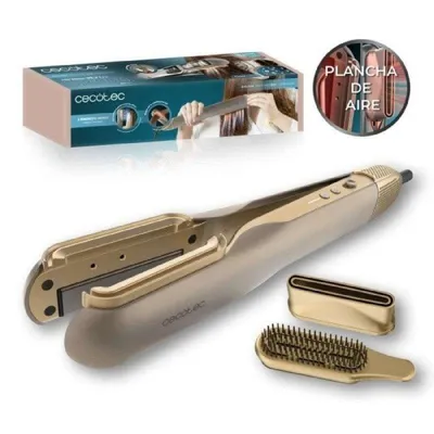 Keratin 2-in-1 Glätteisen Cecotec AirLisse 2in1 ForceDry 200ºC 4 Temperaturstufen Keratin Zubehör Abschaltautomatik Anti-Frizz Champagne