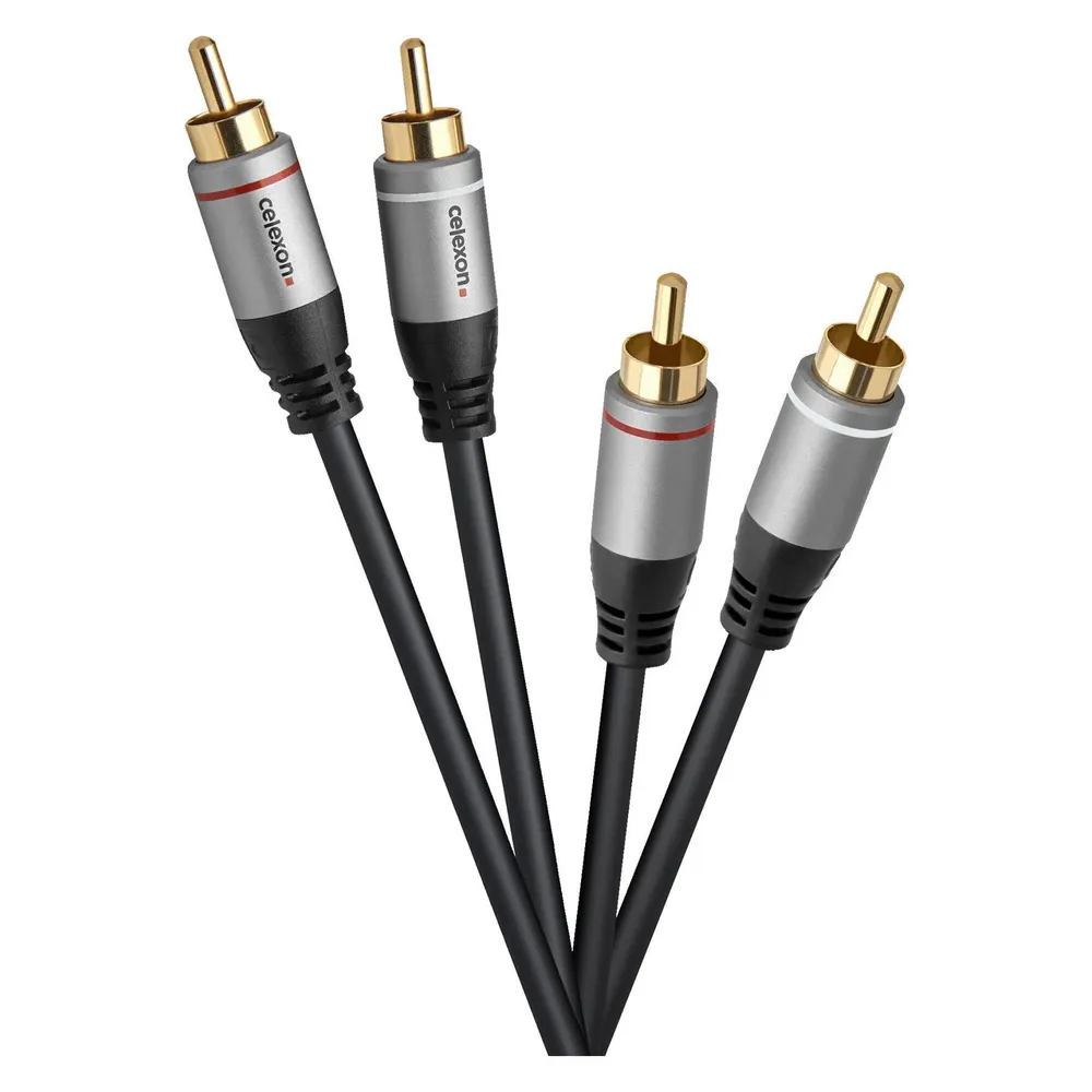 Celexon 2x Cinch Stereo Audiokabel 3,0m - Professional Line