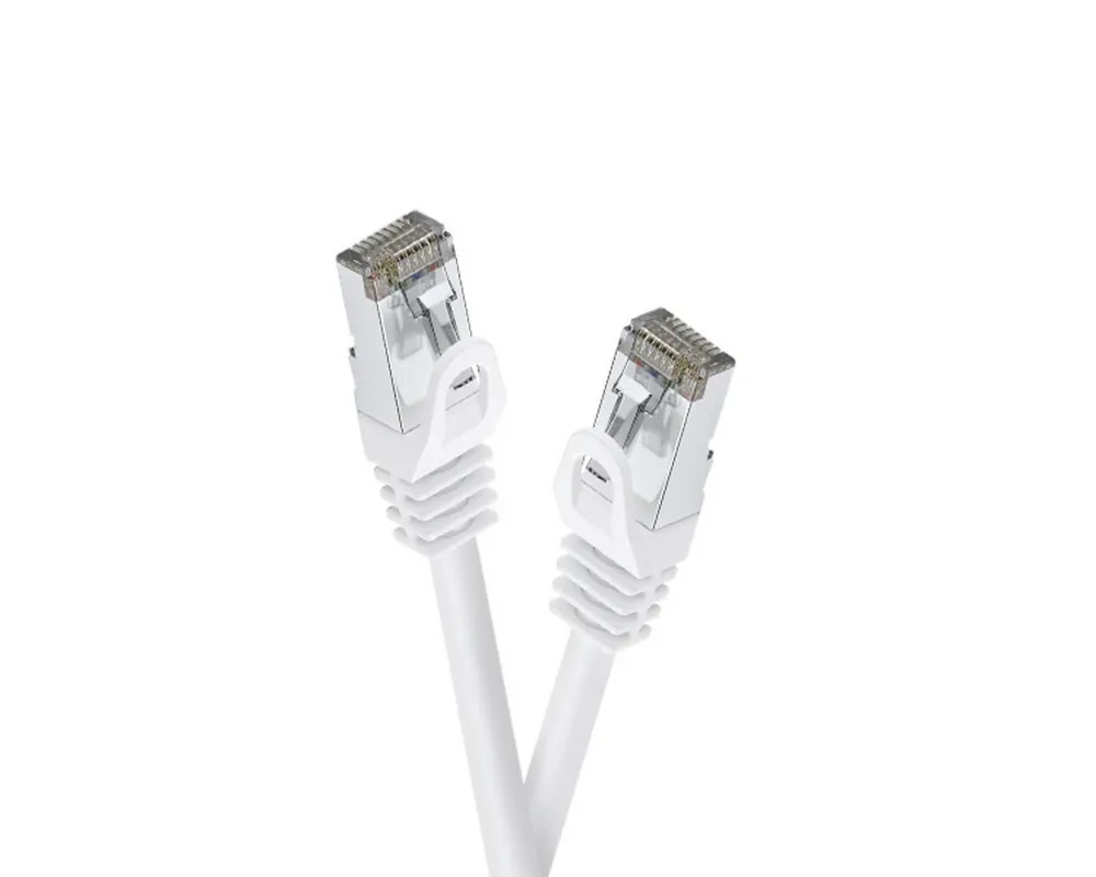 Celexon CAT 6A Patchkabel - S/FTP LAN-Kabel, (1000 cm), 10,0m, weiß