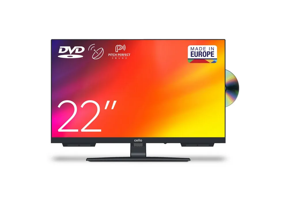 Cello C2224F LED-Fernseher (55 cm/22 Zoll, Full-HD, DVD‑Player, Perfect‑Pitch‑Sound, USB‑Recording, Triple-Tuner)