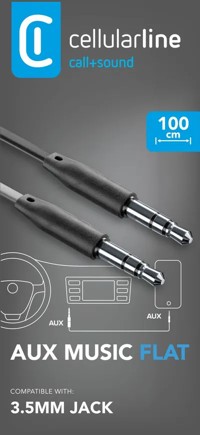 Audio Adapter Kabel 3,5mm zu 3,5mm Klinkenanschluss 1m Black