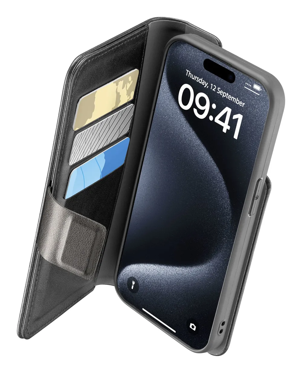 Book Agenda 2 Case für Apple iPhone 15 Pro Max Black Handyhülle