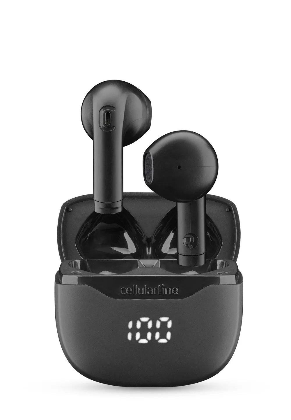 Cellularline Core Bluetooth 5.4 True Wireless Kopfhörer für Anrufe und Musik schwarz