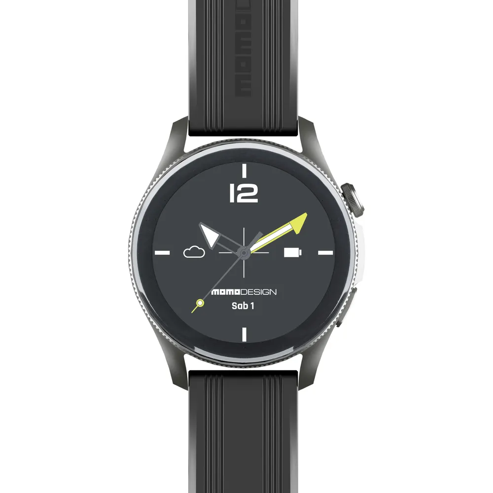 Cellularline ZERO Bluetooth 44mm AMOLED Schwarz Grau IP68 SpO2 Pulsuhr Schlaf Blutdruck