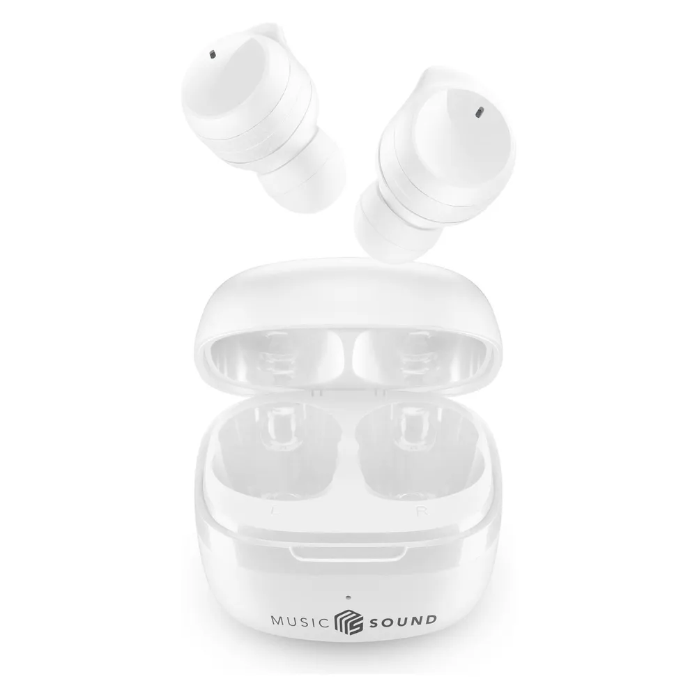 Cellularline Music Sound Flow Kabelloses In-Ear-Headset Musik und Bluetooth-Anrufe Weiss
