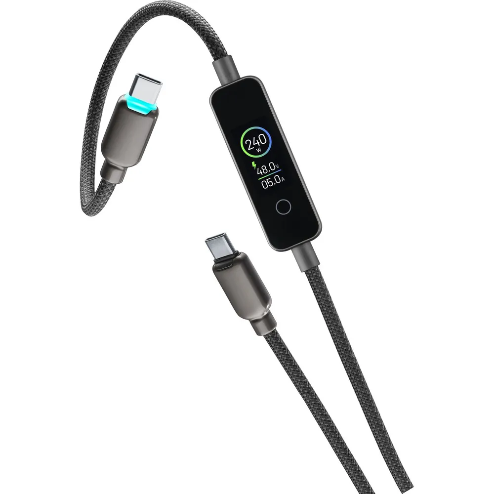 Data Cable Powerview IQ 1.2m USB Typ-C/ Typ-C Black (61405)