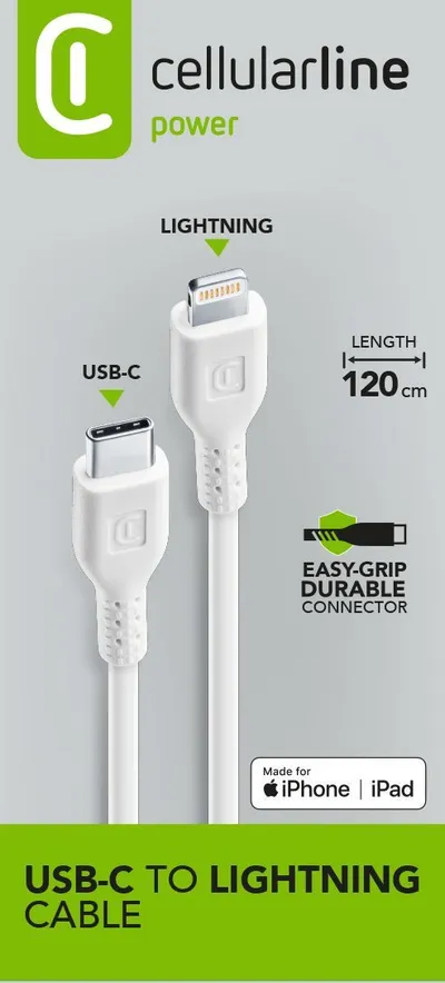Datenkabel Lightning C94 auf USB-Type-C™, weiß 1,2m (60181)