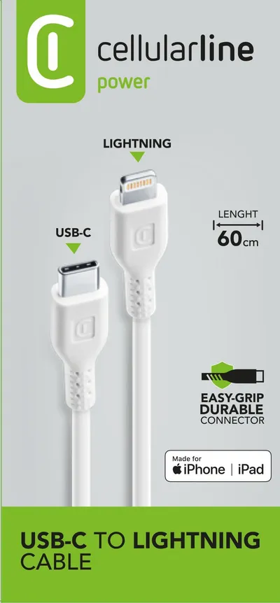 Datenkabel Lightning C94 auf USB-Type-C™, weiß 0,6m (60183)