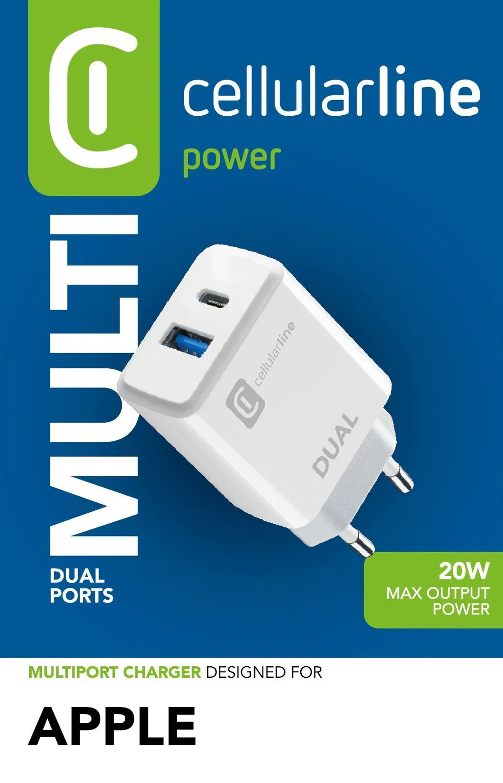Dual Port Travel Charger 20W White (60015)