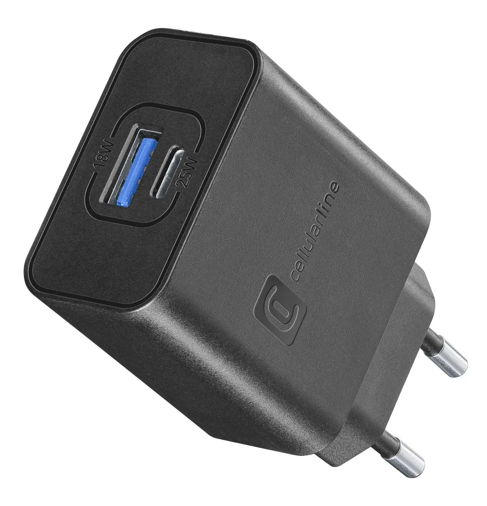 Dual Port Travel Charger 25W Black (60046) Ladegerät