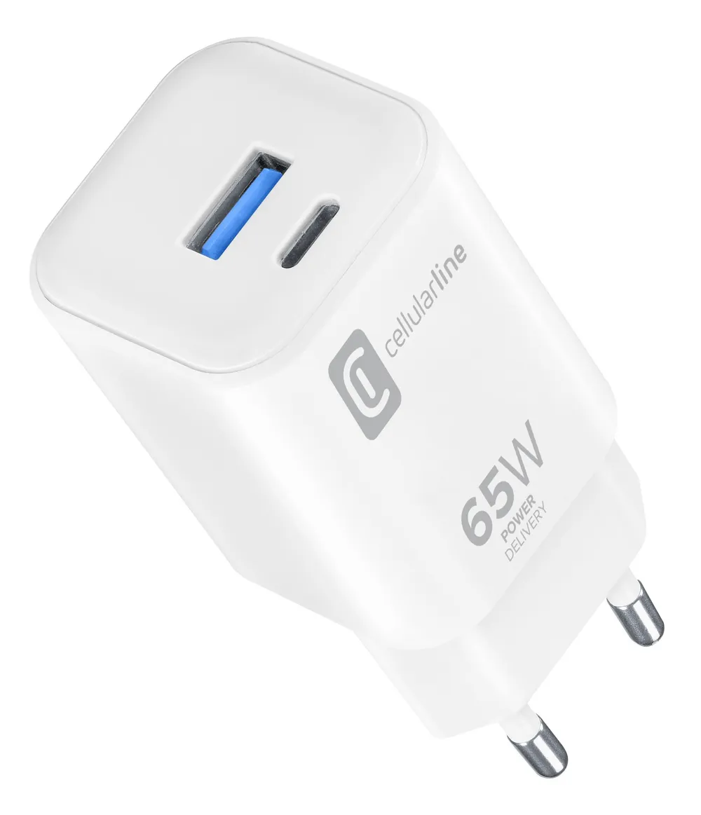 Dual Port Travel Charger 65W White (60787) Ladegerät (USB-A + USB-C)