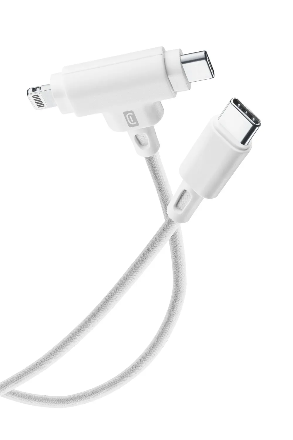 Dual Power Data Cable 1,5 m USB Typ-C/ Typ-C/ Lightning White (60790)