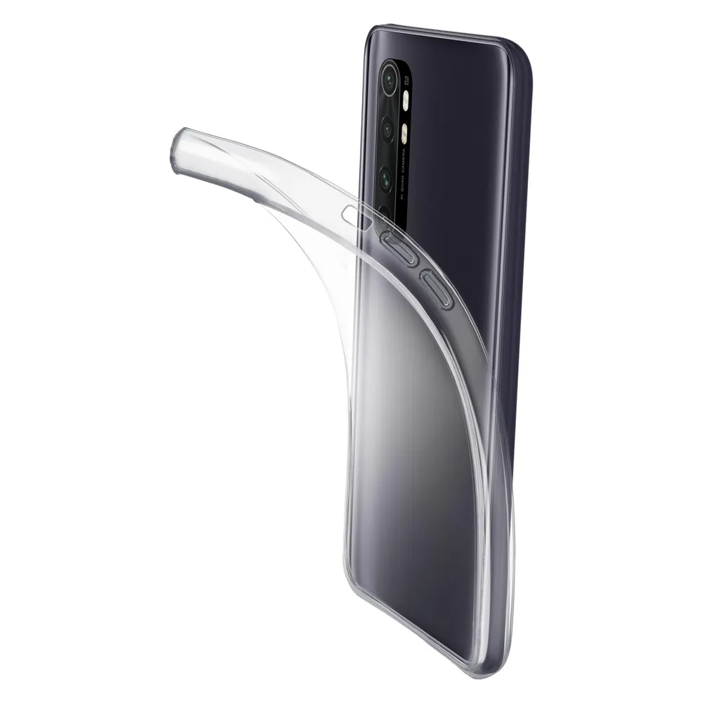 Cellularline Fein - Xiaomi Mi Note 10 Lite Ultradünne Transparente Weichgummihülle