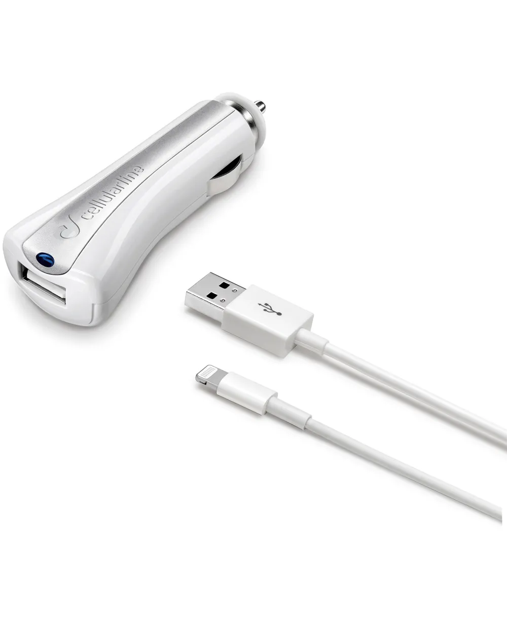 KFZ-Ladegerät für iPhone5 weiß 1m (34383)