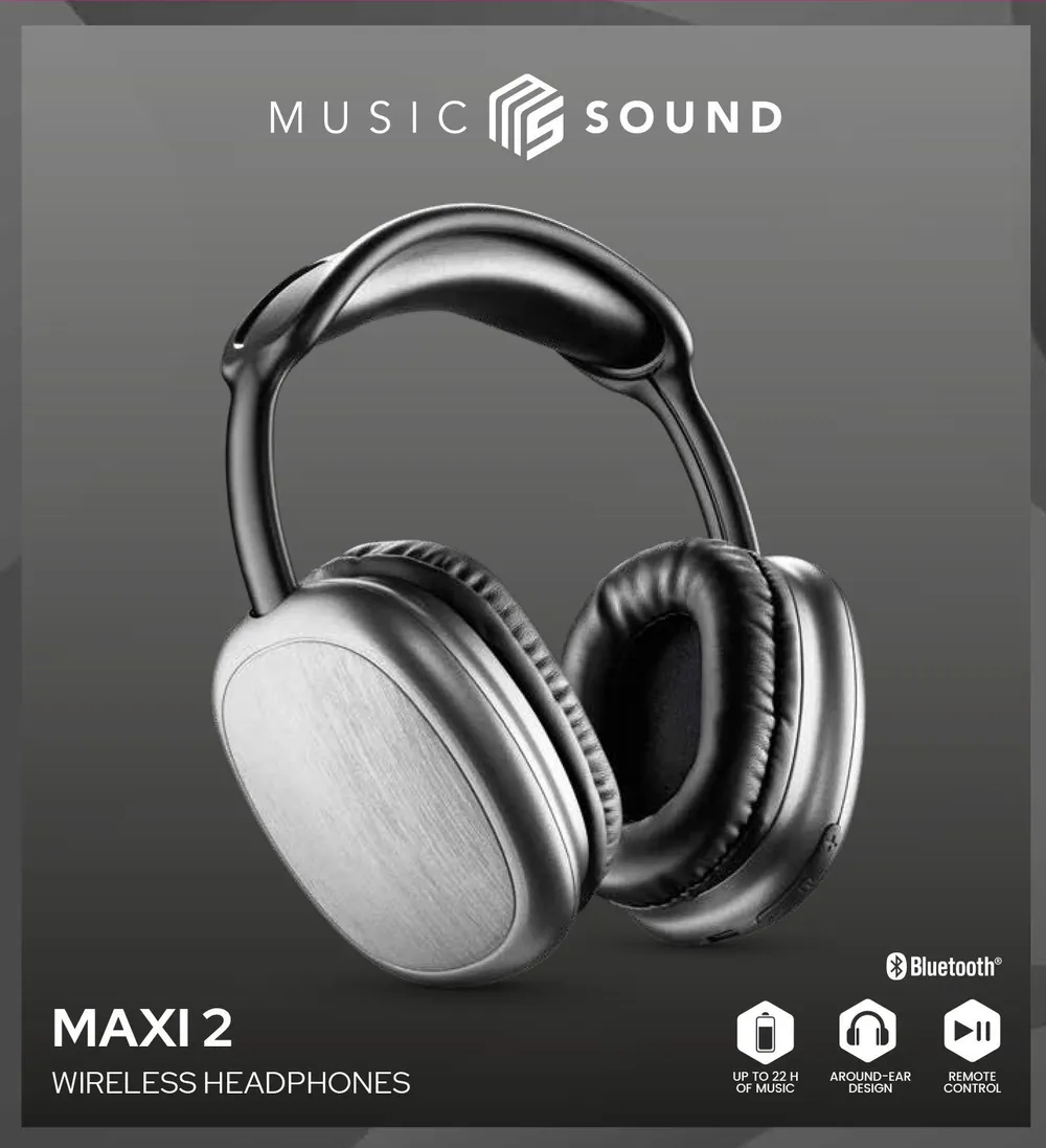 Music & Sound Bluetooth Headphone MAXI 2 Black (60589)